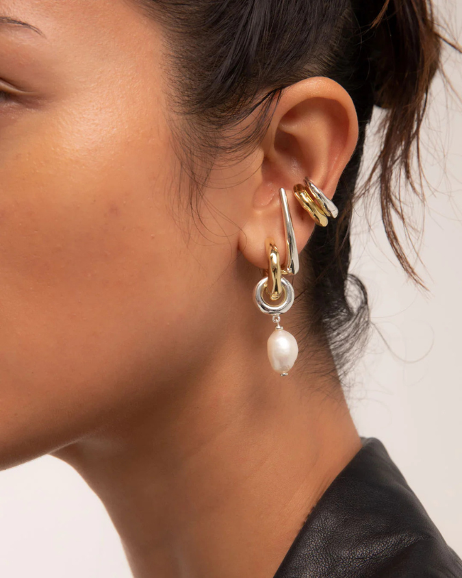 Jennifer Behr - Gabriella Earring in Pearl & Gold — Bloom